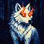 Flaming Eyes Wolf